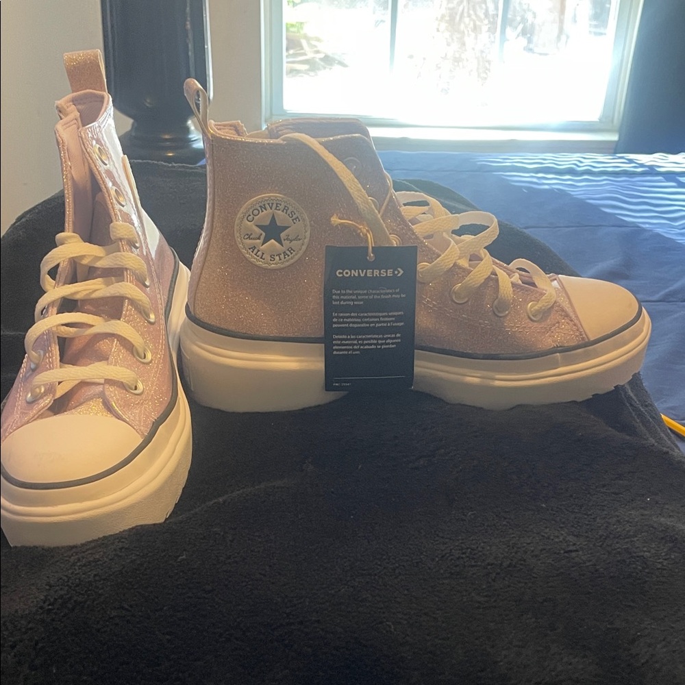 Converse Kids Shimmering Pink High-Tops